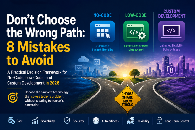 8 Costly Mistakes Businesses Make When Choosing No-Code, Low-Code or Custom Development